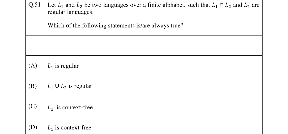 GATE 2026 CS question 51
