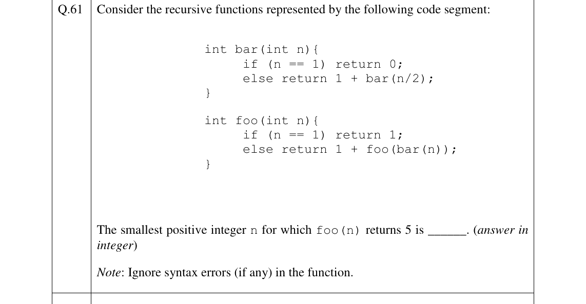 GATE 2026 CS question 61