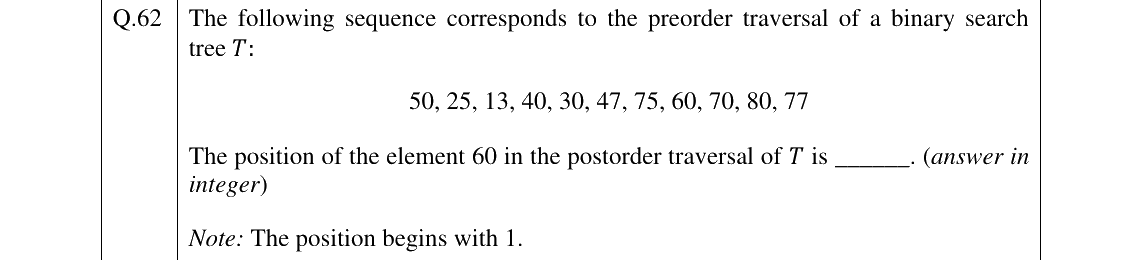 GATE 2026 CS question 62