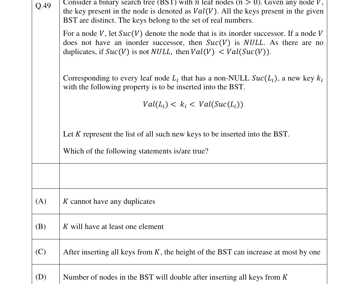 GATE 2026 CS question 49
