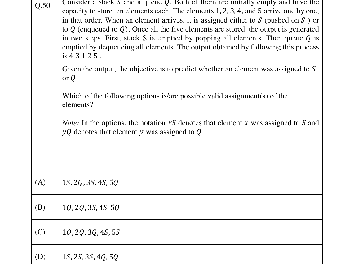 GATE 2026 CS question 50
