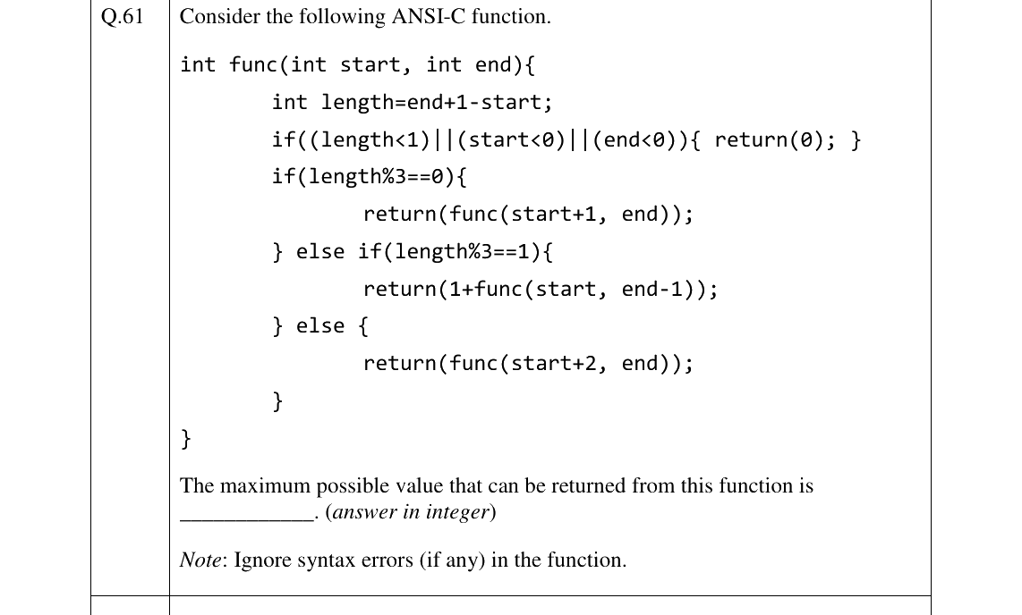GATE 2026 CS question 61