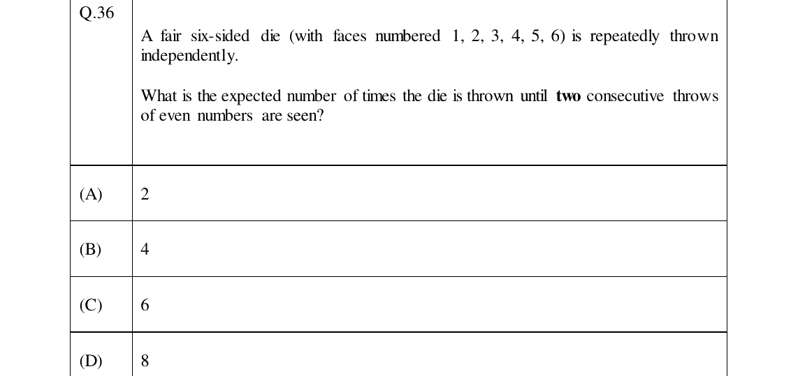 GATE 2024 DA question 36