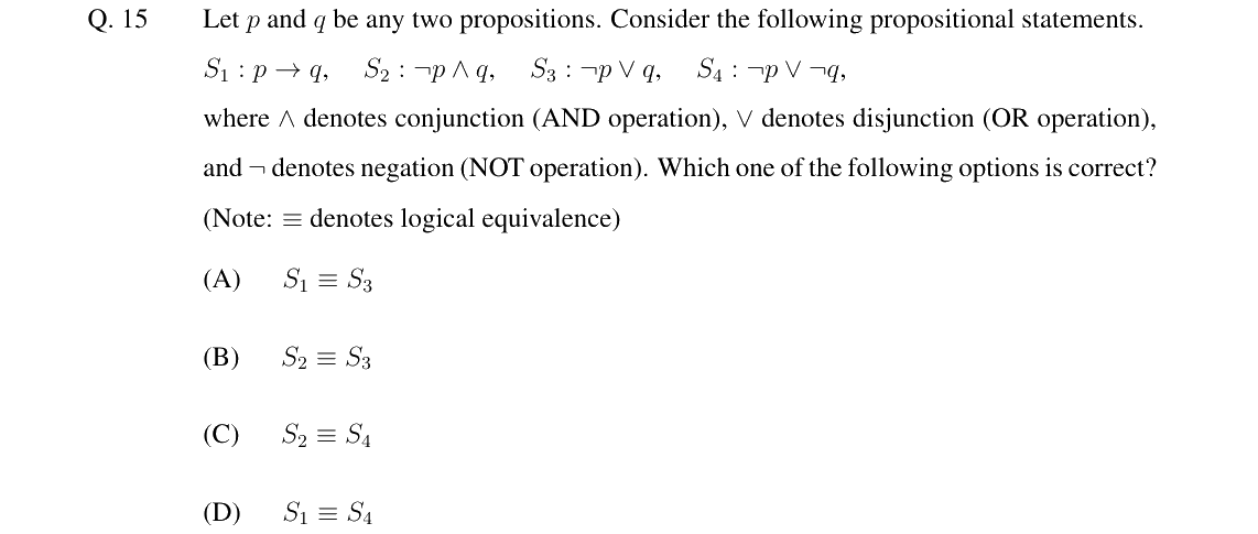 GATE 2025 DA question 15