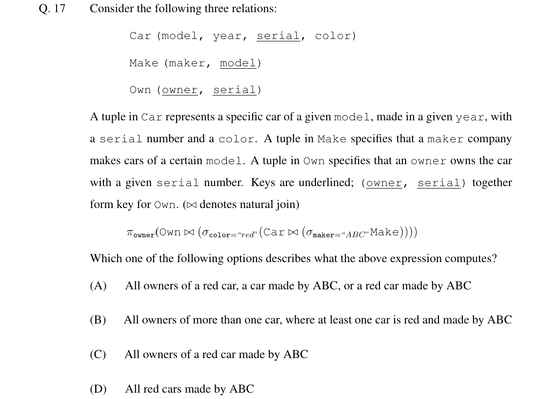 GATE 2025 DA question 17