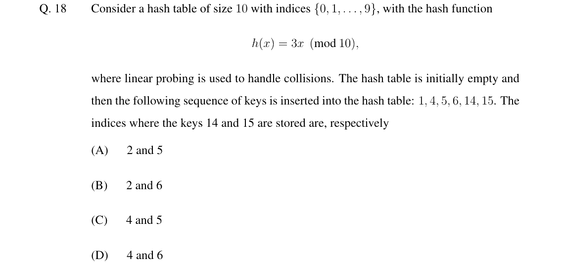 GATE 2025 DA question 18