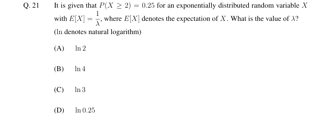 GATE 2025 DA question 21