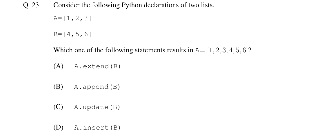 GATE 2025 DA question 23