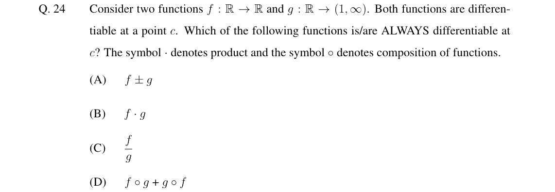 GATE 2025 DA question 24