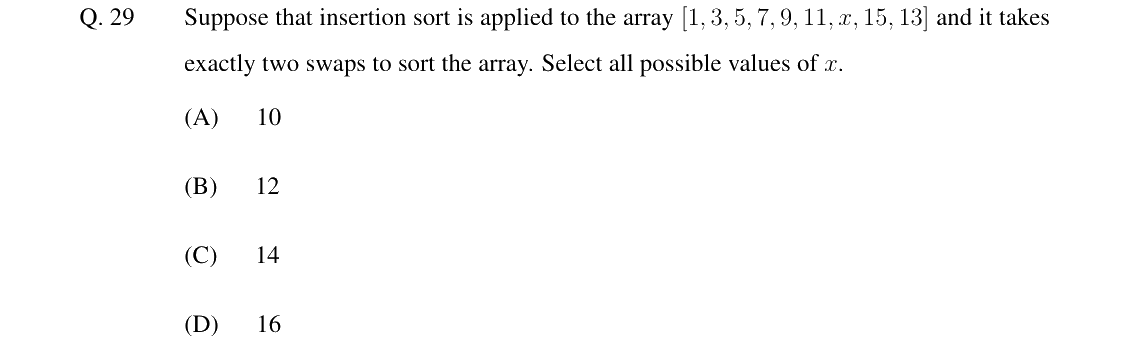 GATE 2025 DA question 29
