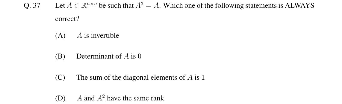 GATE 2025 DA question 37