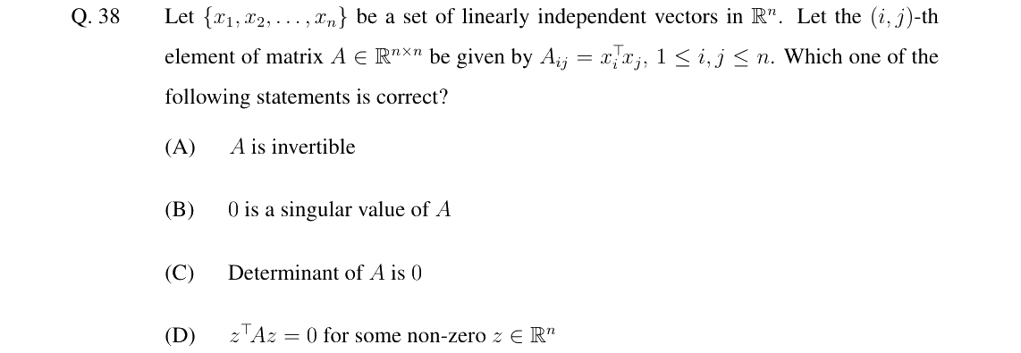 GATE 2025 DA question 38