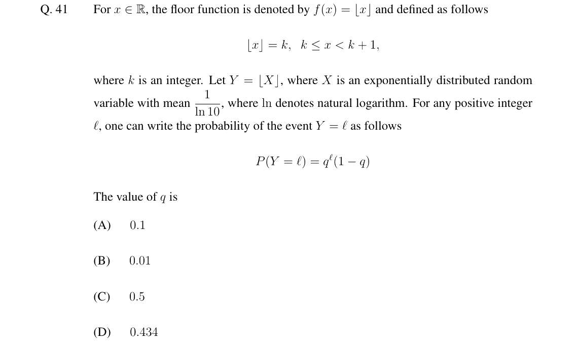 GATE 2025 DA question 41