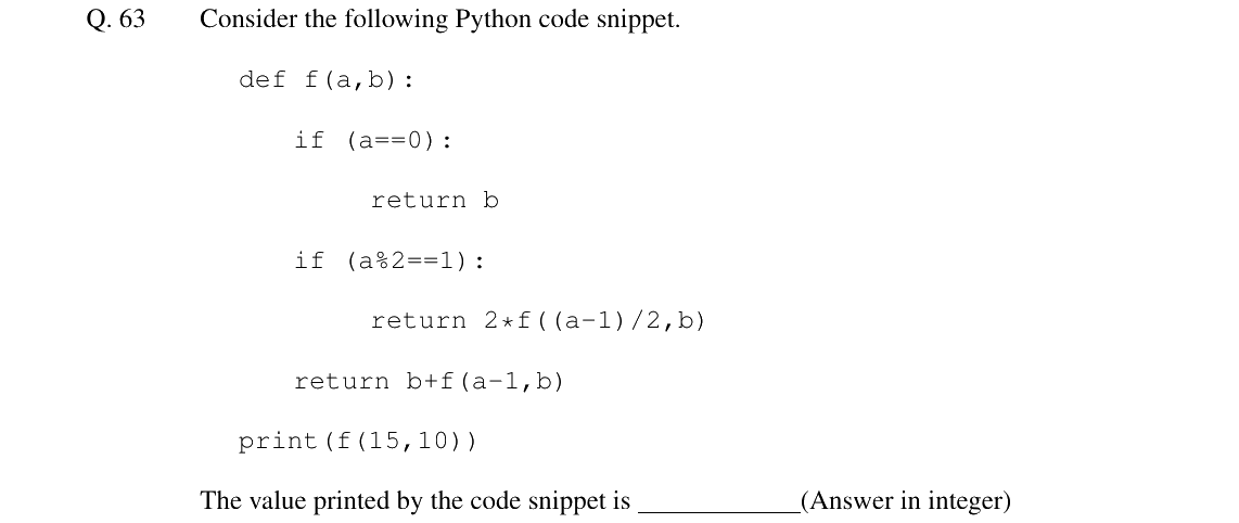 GATE 2025 DA question 63