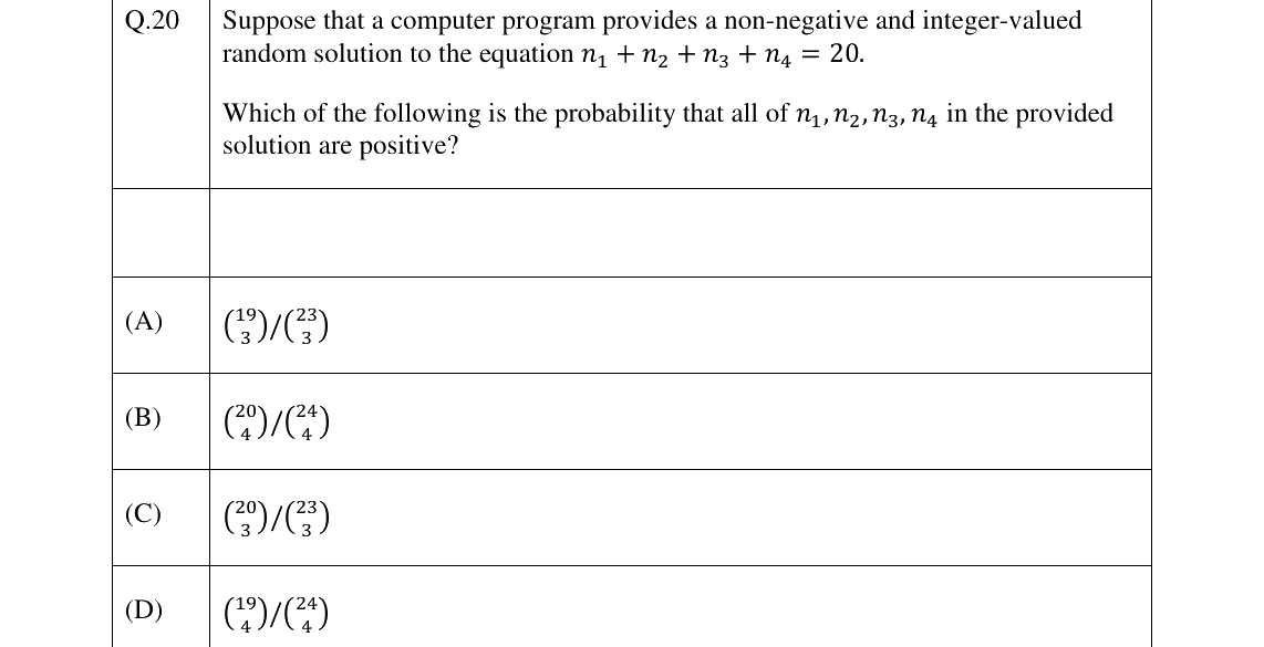 GATE 2026 DA question 20