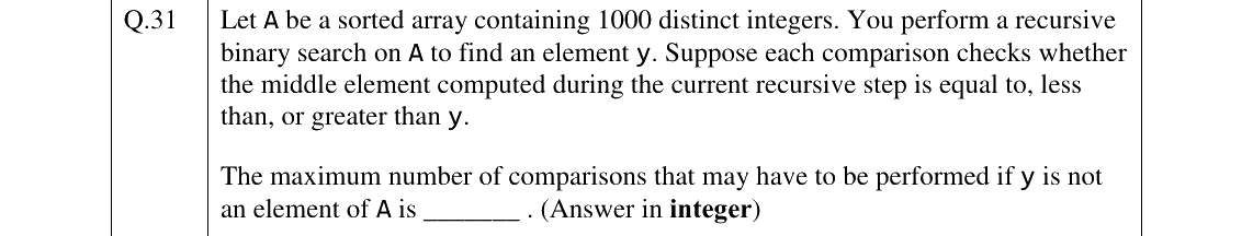 GATE 2026 DA question 31