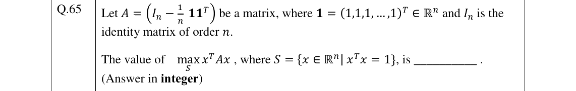 GATE 2026 DA question 65