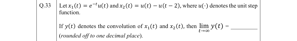 GATE 2022 EC question 33