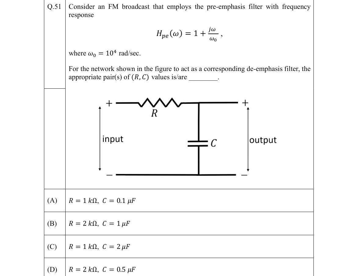 GATE 2022 EC question 51
