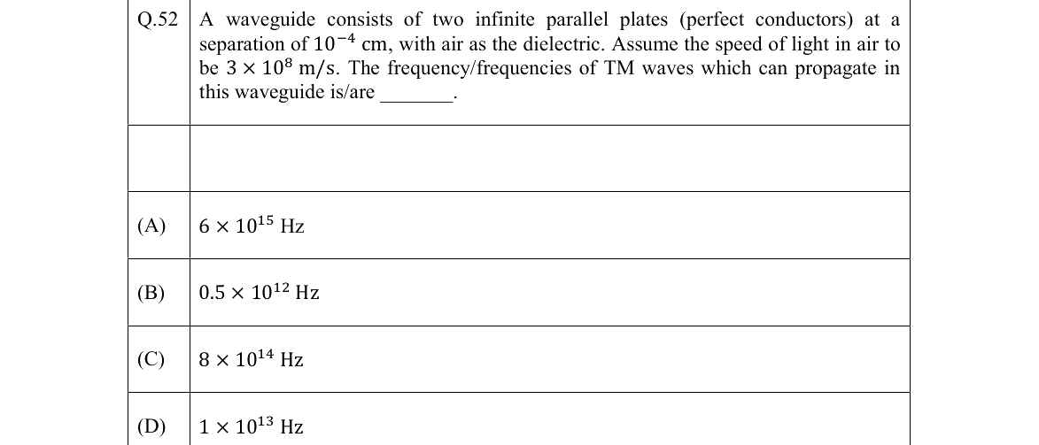 GATE 2022 EC question 52