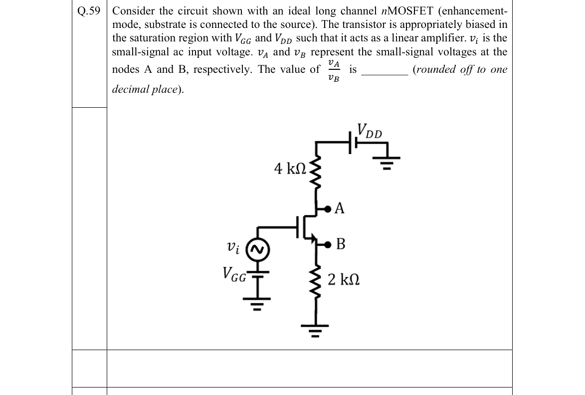 GATE 2022 EC question 59
