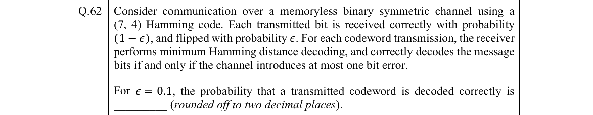 GATE 2022 EC question 62
