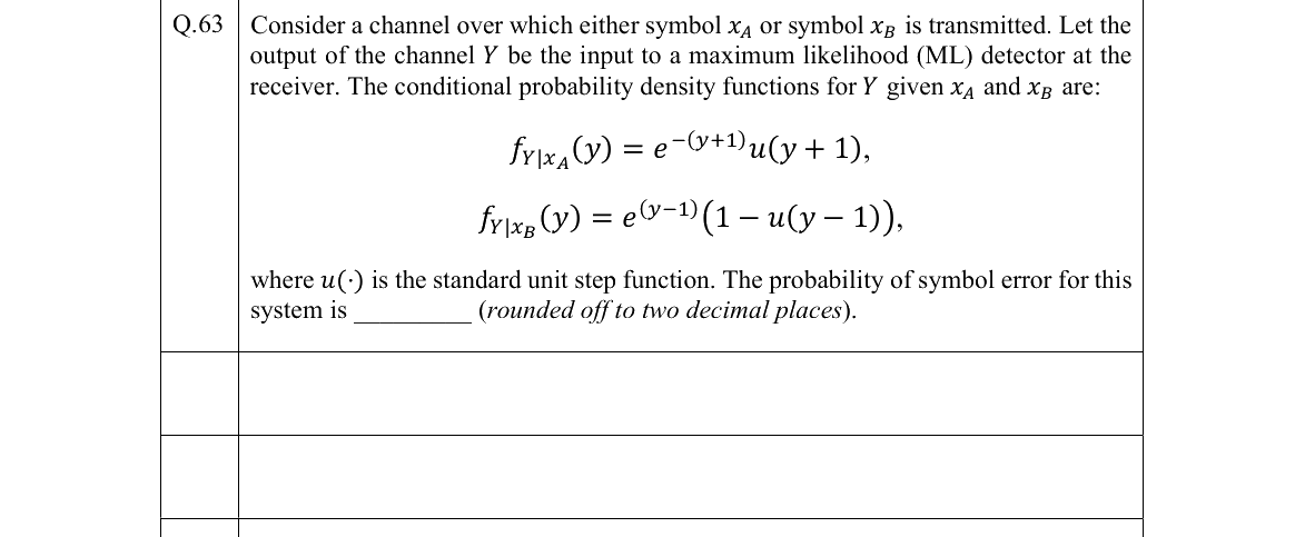 GATE 2022 EC question 63