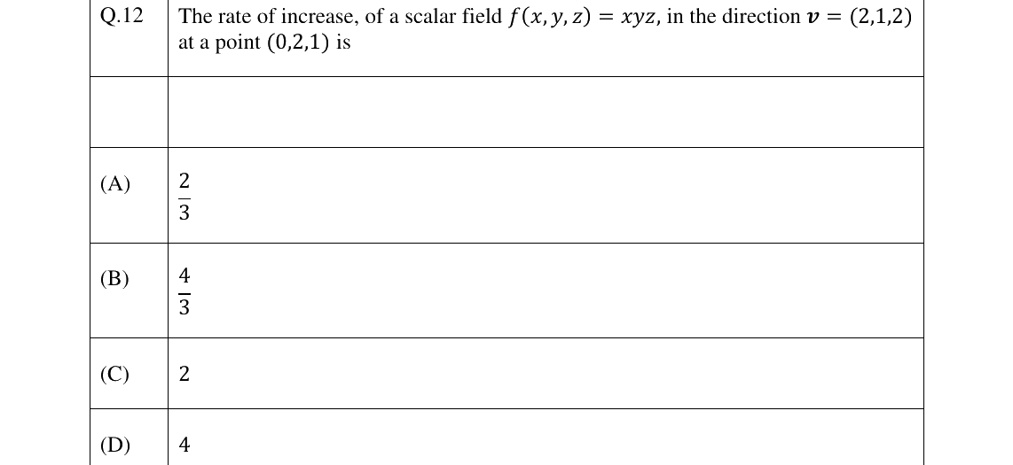 GATE 2023 EC question 12