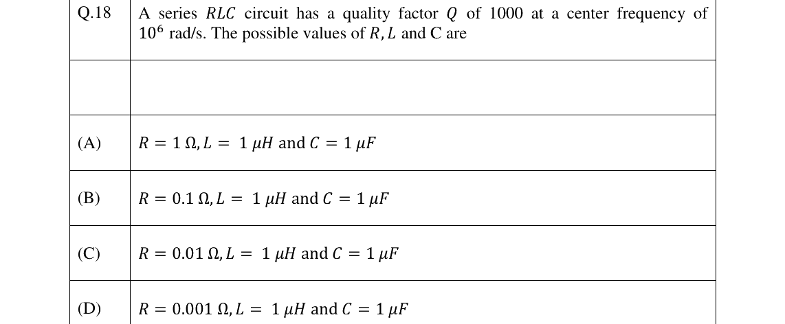 GATE 2023 EC question 18