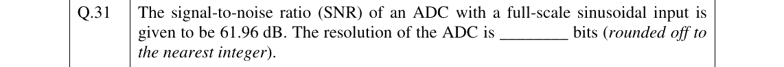 GATE 2023 EC question 31