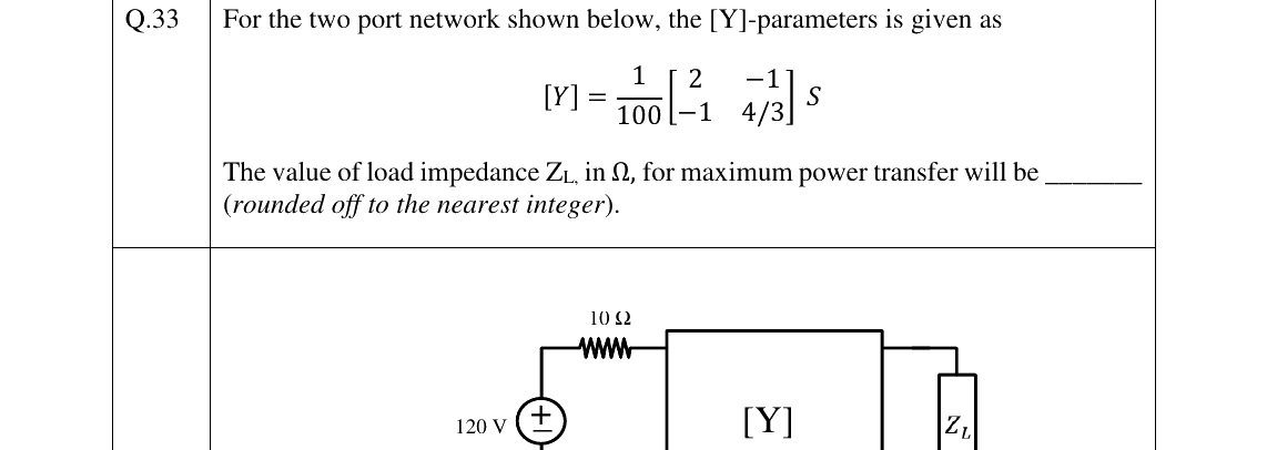 GATE 2023 EC question 33