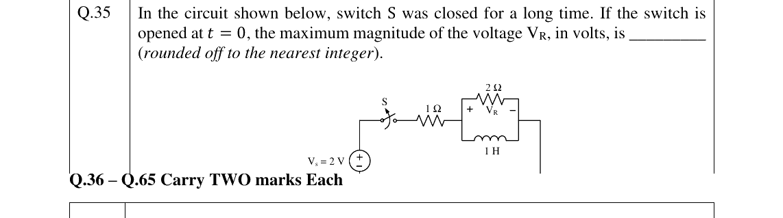 GATE 2023 EC question 35