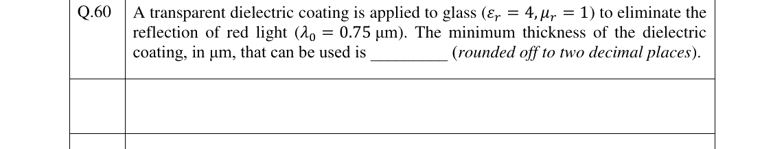 GATE 2023 EC question 60