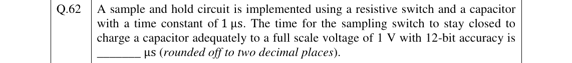GATE 2023 EC question 62