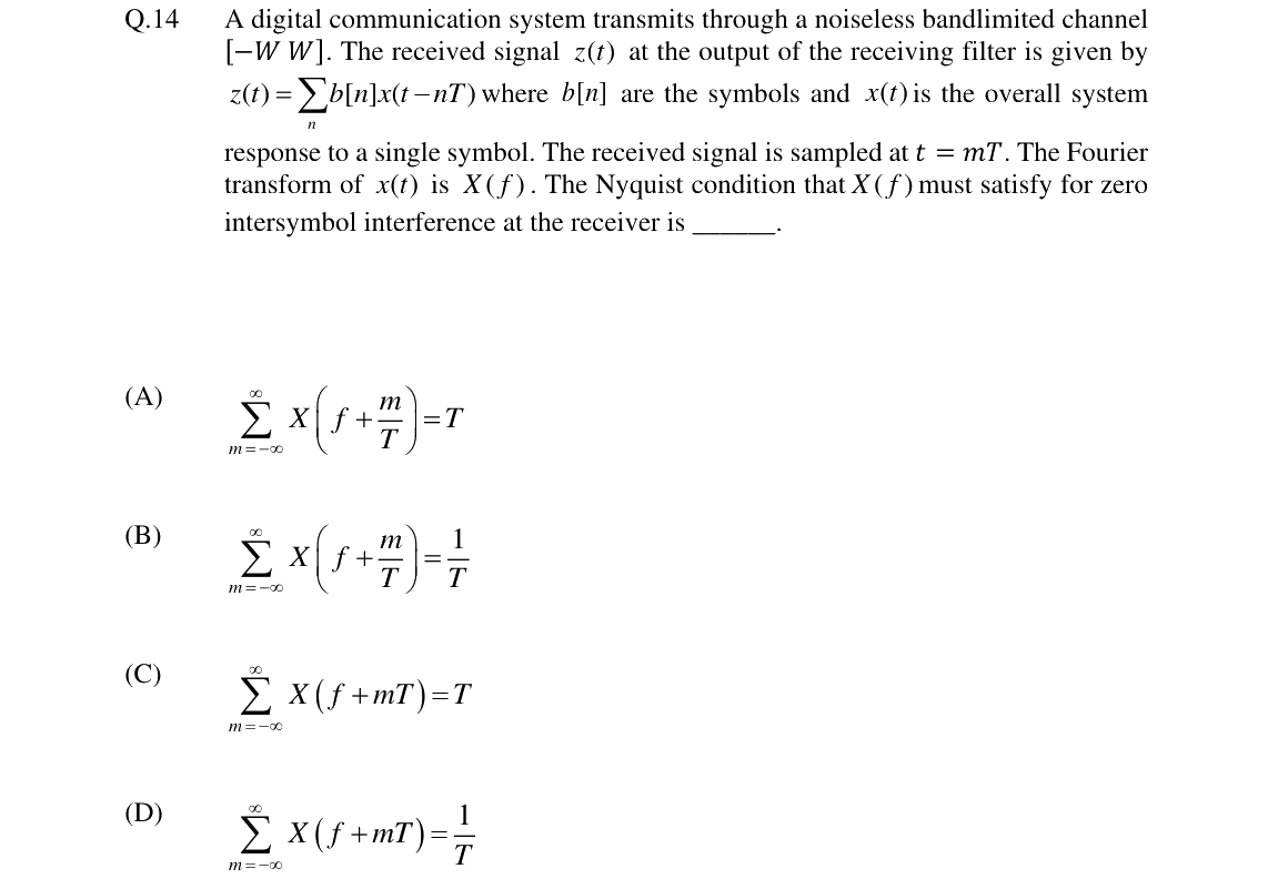 GATE 2024 EC question 14
