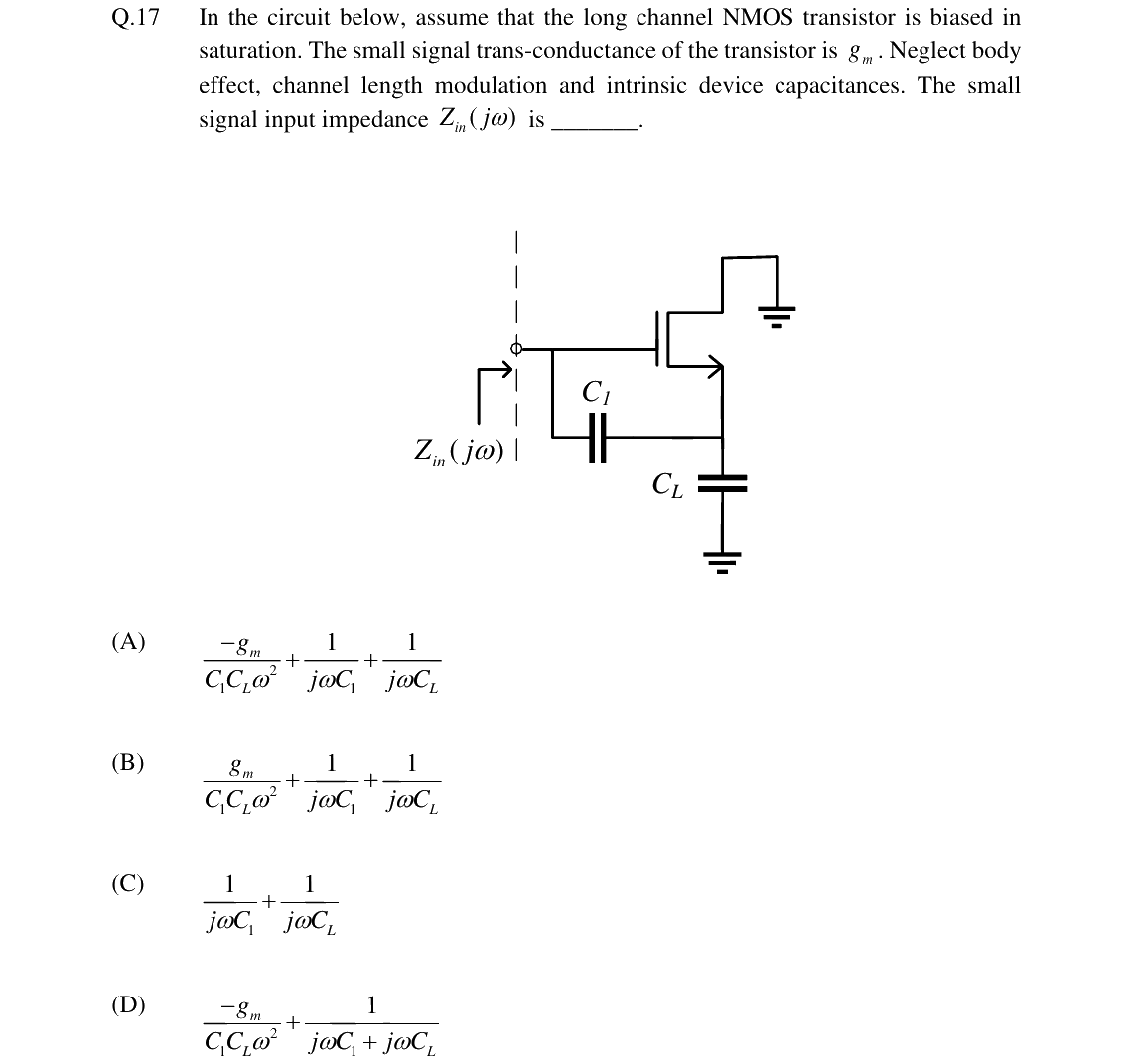 GATE 2024 EC question 17