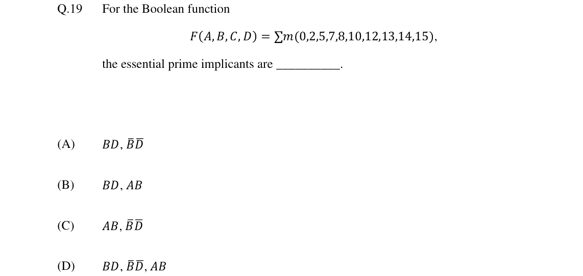 GATE 2024 EC question 19