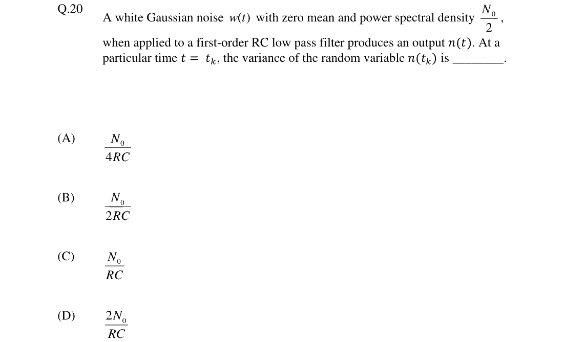 GATE 2024 EC question 20
