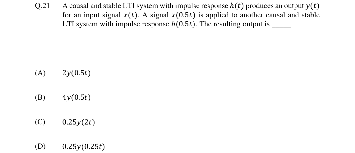 GATE 2024 EC question 21