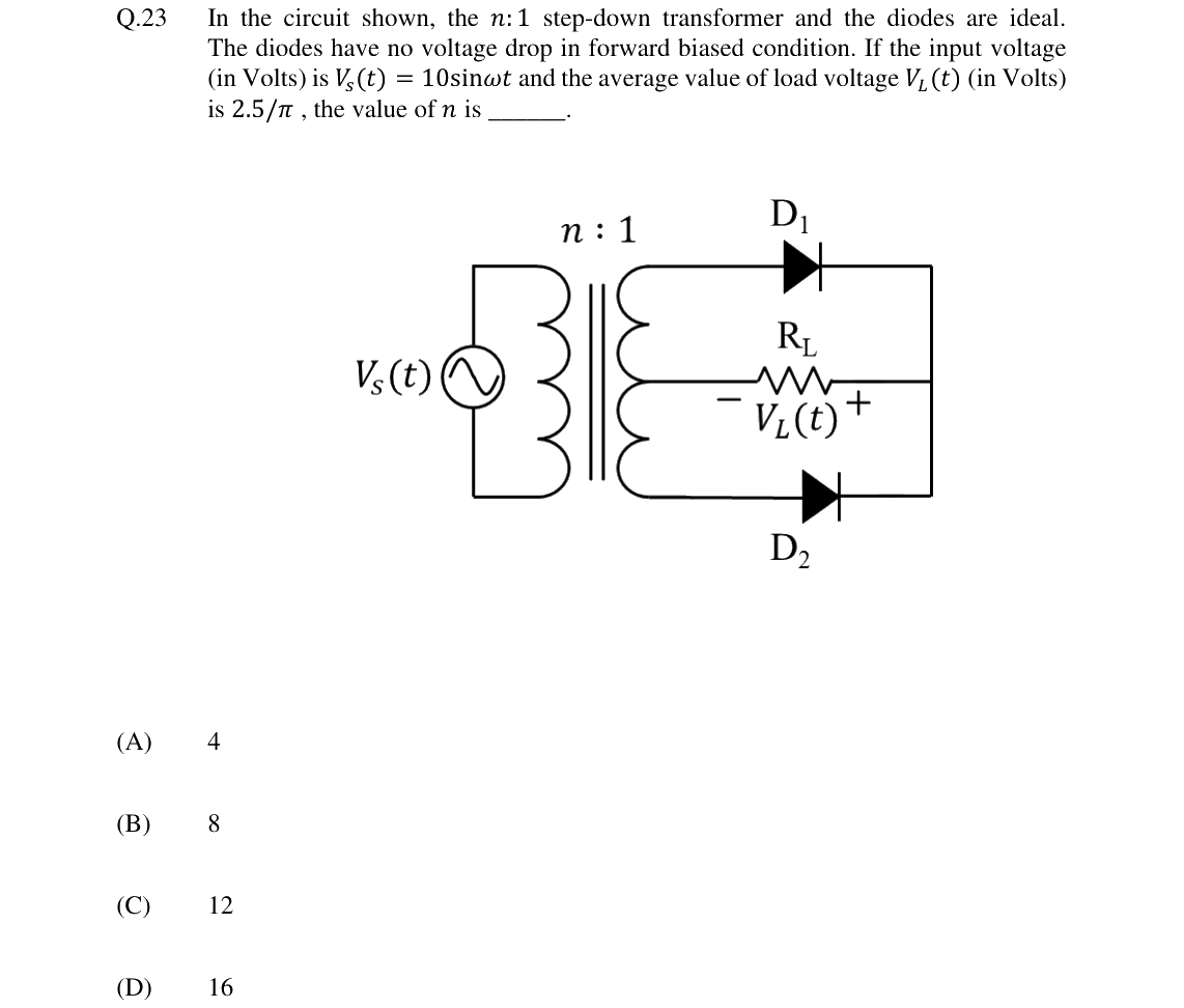 GATE 2024 EC question 23