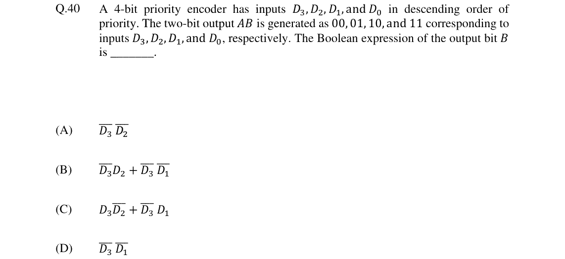 GATE 2024 EC question 40