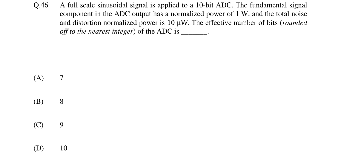GATE 2024 EC question 46