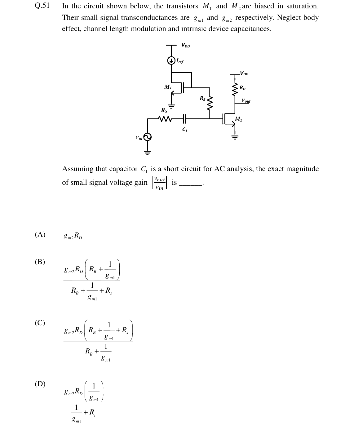 GATE 2024 EC question 51
