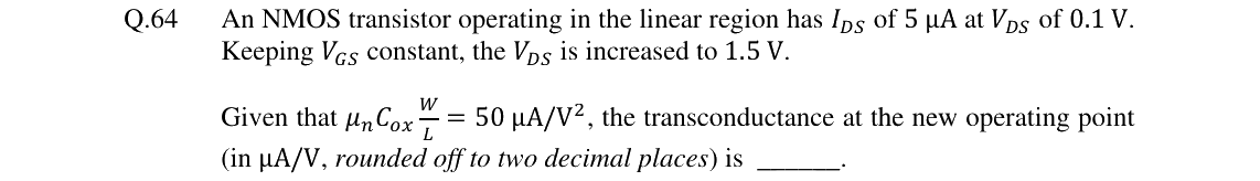 GATE 2024 EC question 64