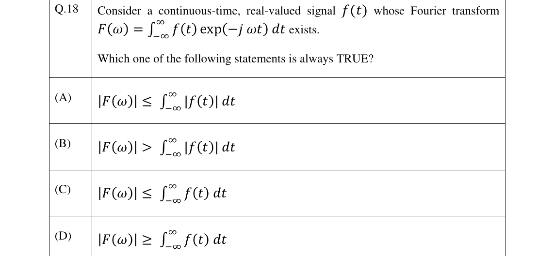 GATE 2025 EC question 18