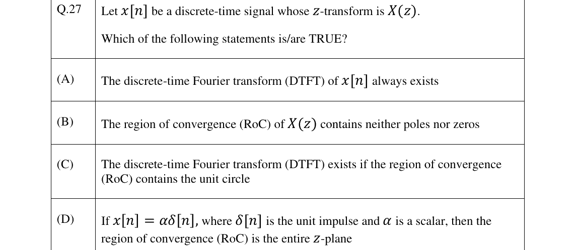 GATE 2025 EC question 27