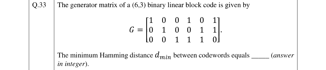 GATE 2025 EC question 33