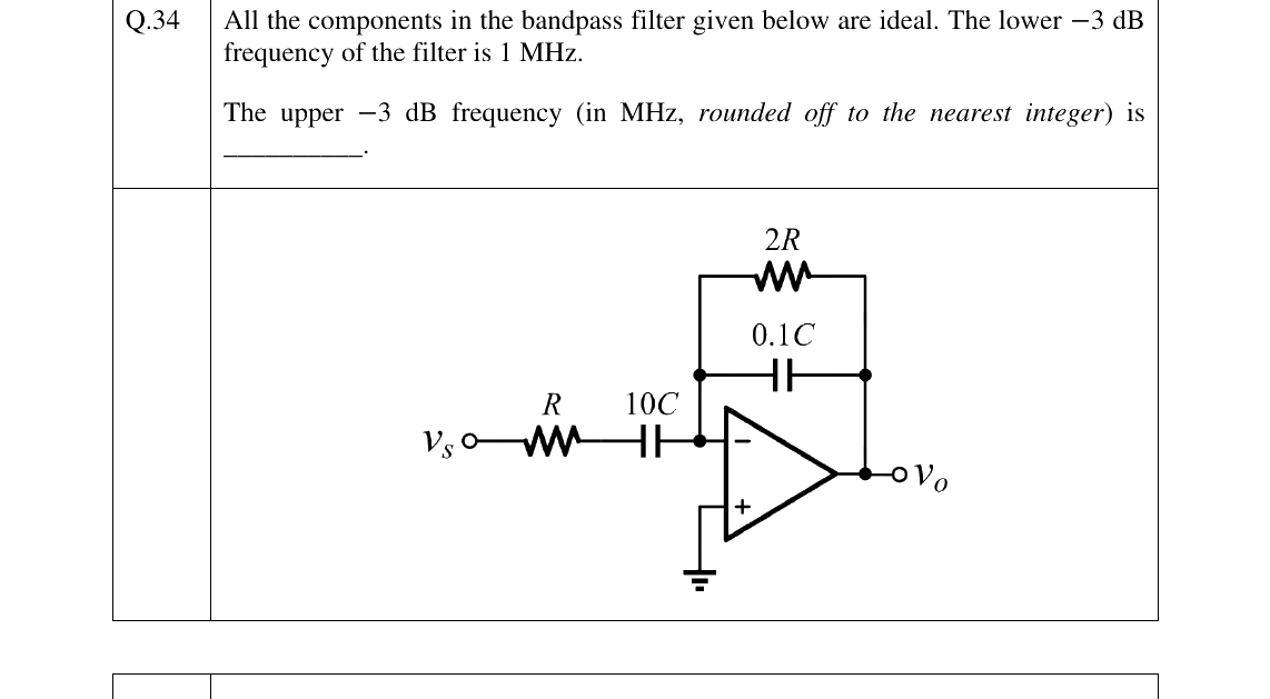 GATE 2025 EC question 34