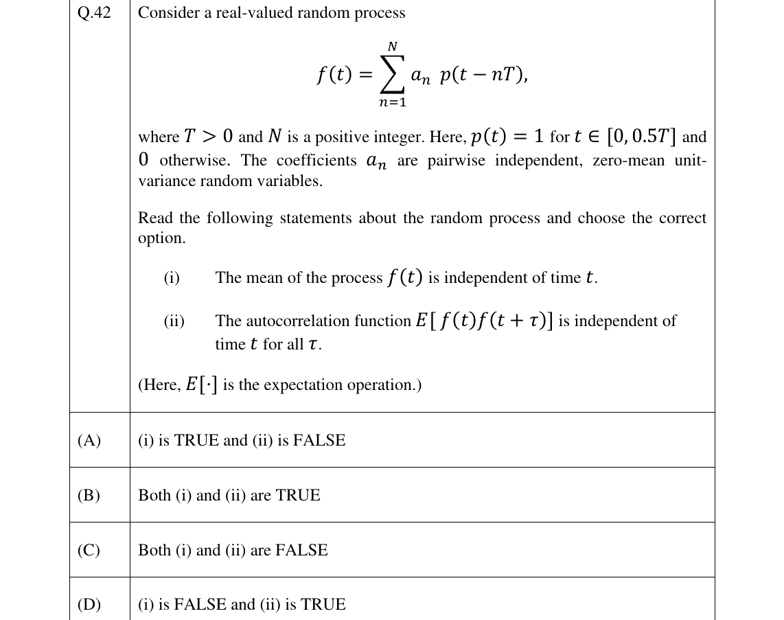 GATE 2025 EC question 42