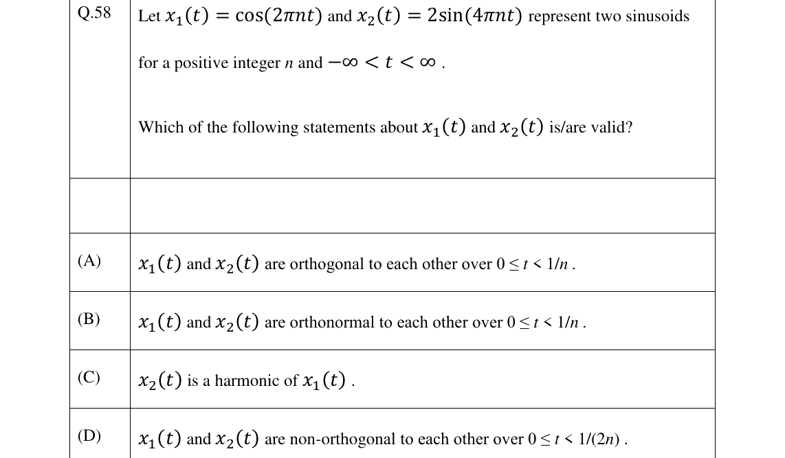 GATE 2026 EC question 58